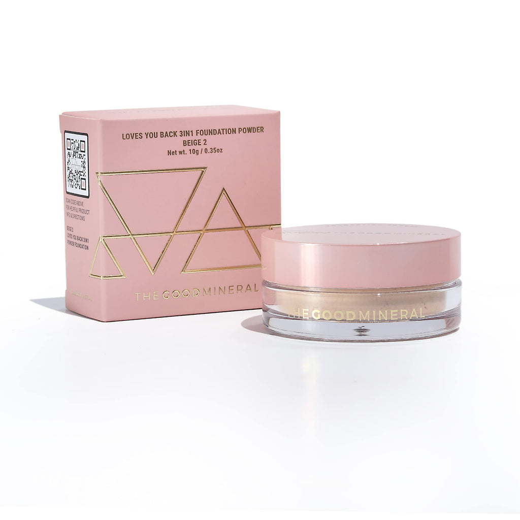 THE GOOD MINERAL Loves-You-Back 3in1 Foundation Beige 2 – Lightweight, Sensitive-Skin Friendly
