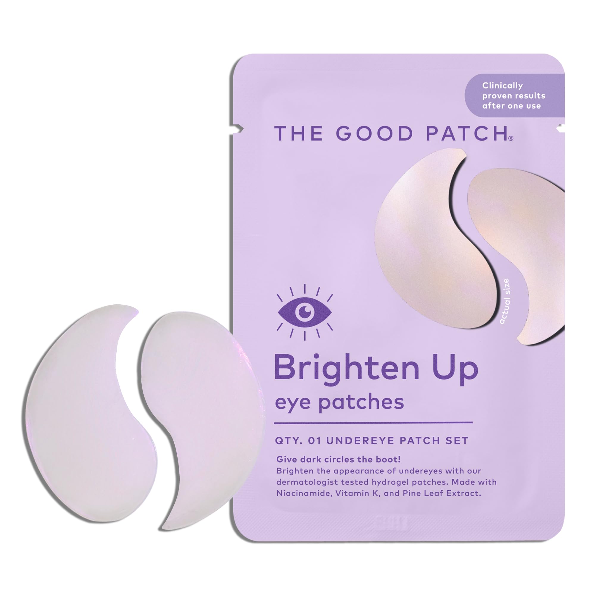 The Good Patch Brighten Up Hydrogel Under Eye Patches – Brighten Dark Circles & Puffy Eyes