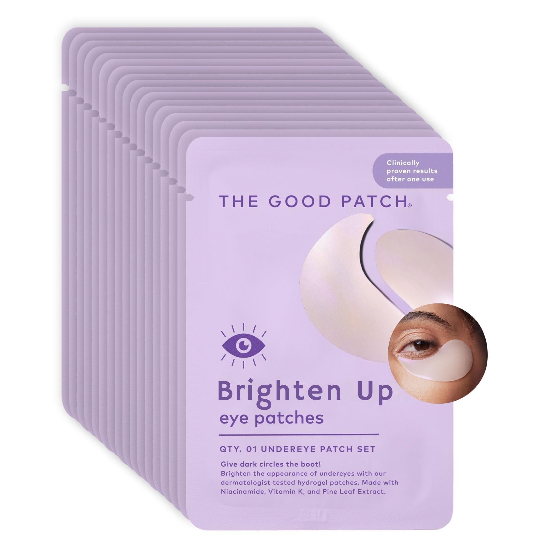 The Good Patch Brighten Up Hydrogel Under Eye Patches – Brighten Dark Circles & Puffy Eyes