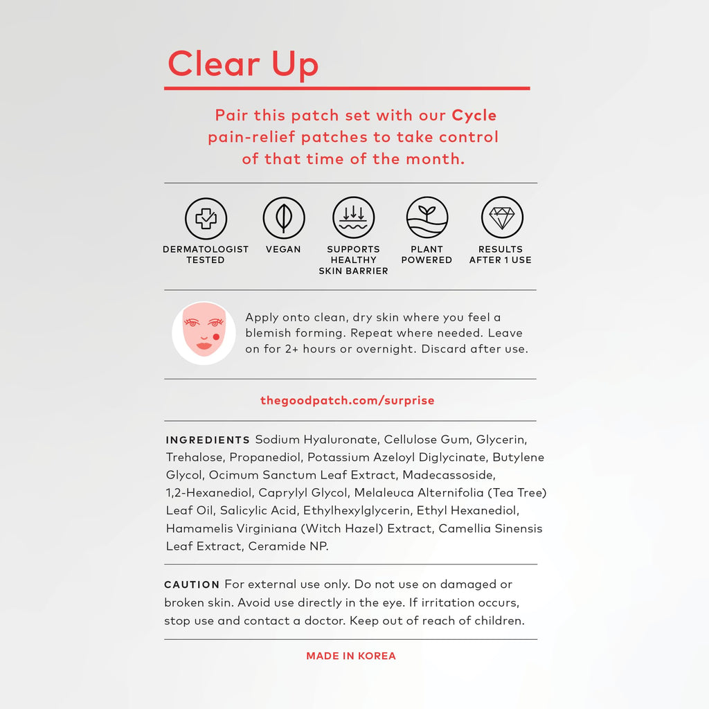 The Good Patch Clear Up Microdart Patches — 32 Patches for Targeted Blemish Care