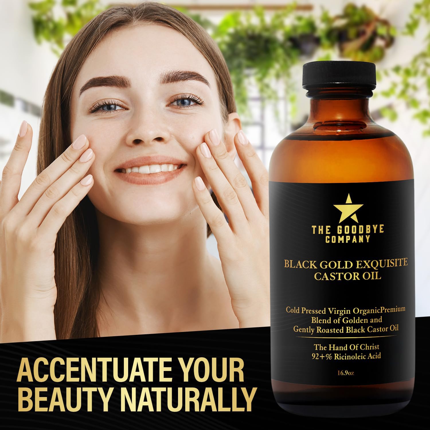 The Goodbye Company Jamaican Black Castor Oil – 100% Pure, Cold-Pressed, 16.9oz
