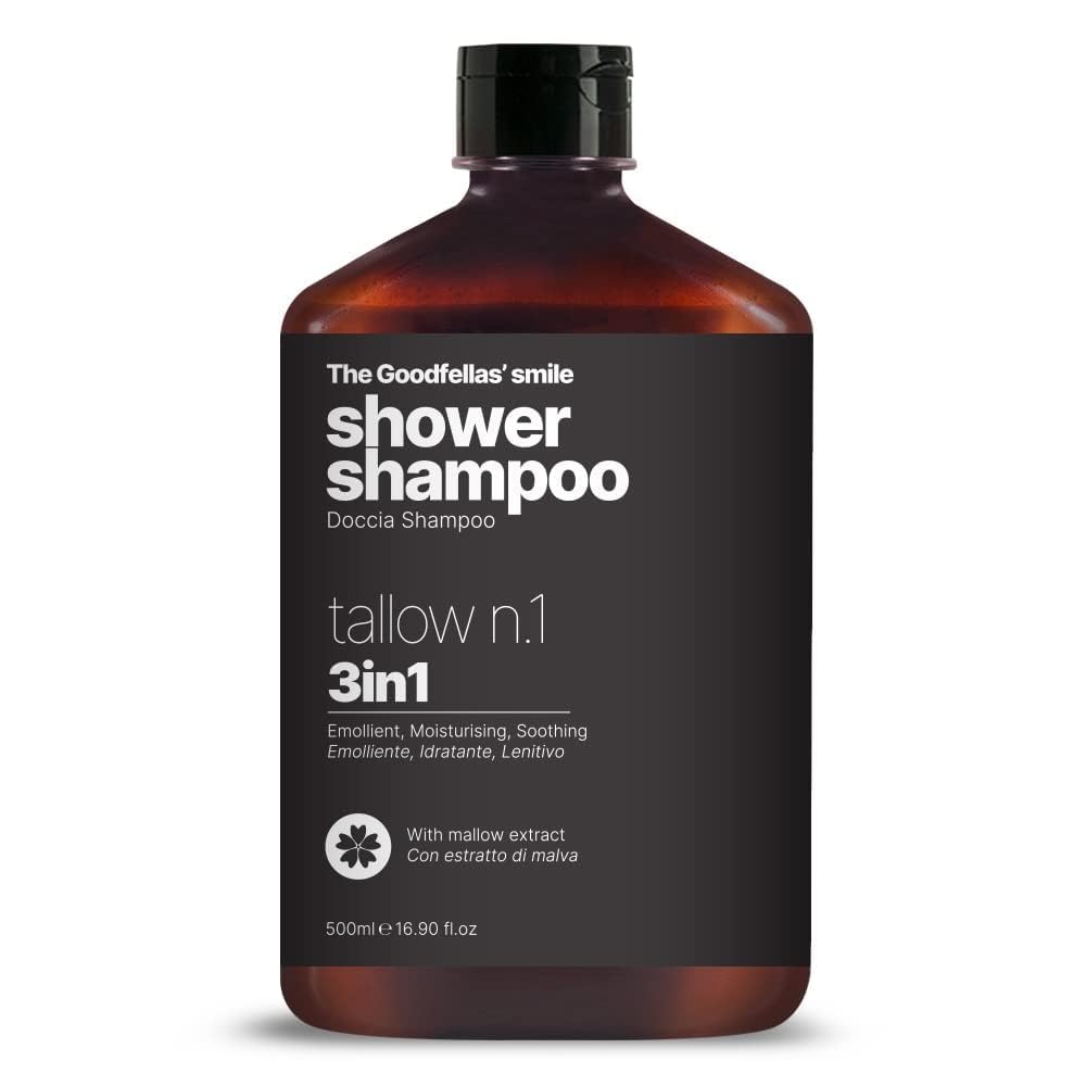 The Goodfellas' smile Tallow N.1 3-in-1 Shower Shampoo for Men | Body Wash, Shampoo & Conditioner | Bold Masculine Scent | Made in Italy