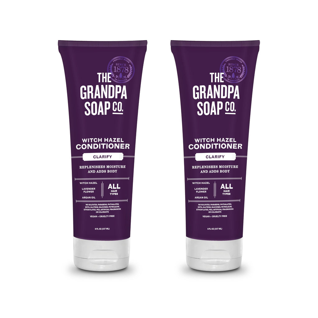 The Grandpa Soap Company Clarifying Witch Hazel Conditioner with Lavender – Sulfates/Parabens Free, 8 oz (2 Pack)