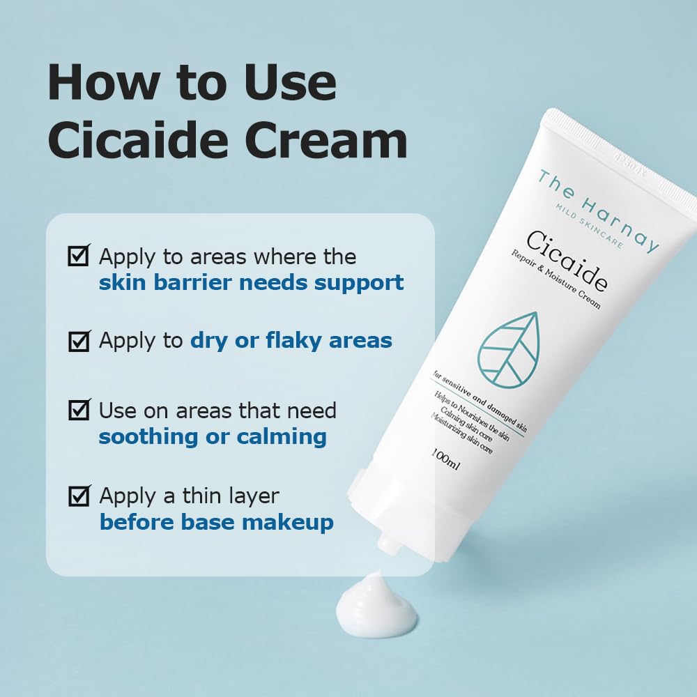The harnay Cicaide Cream – 3.53oz Daily Moisturizer with Cica & Ceramide NP