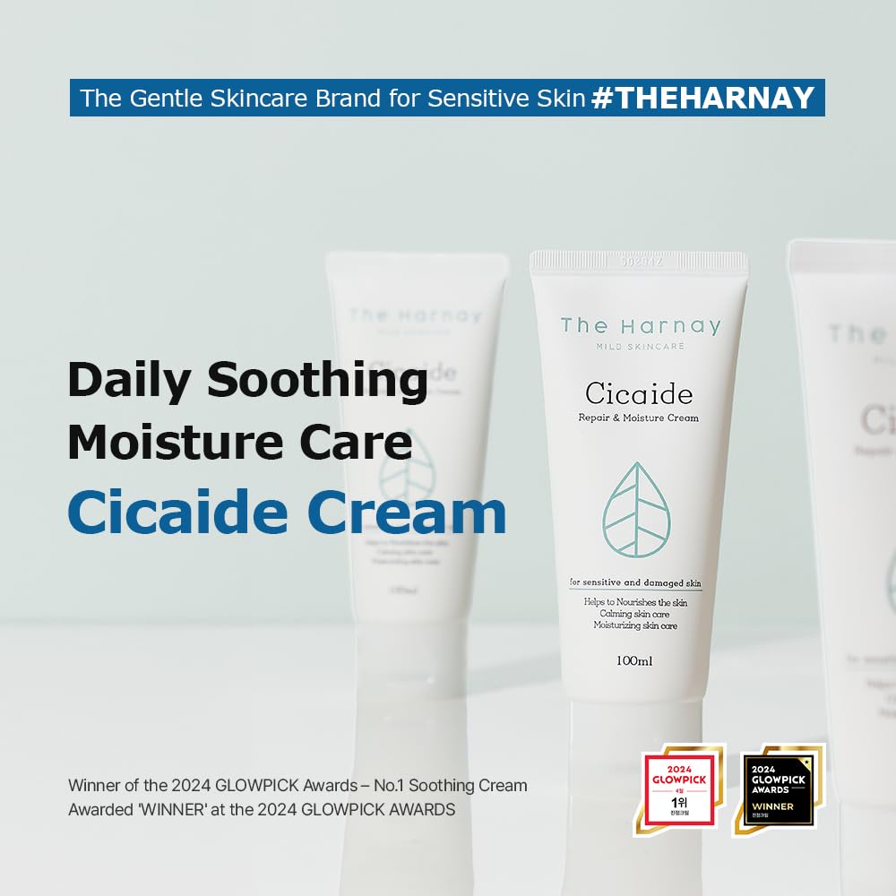 The harnay Cicaide Cream – 3.53oz Daily Moisturizer with Cica & Ceramide NP