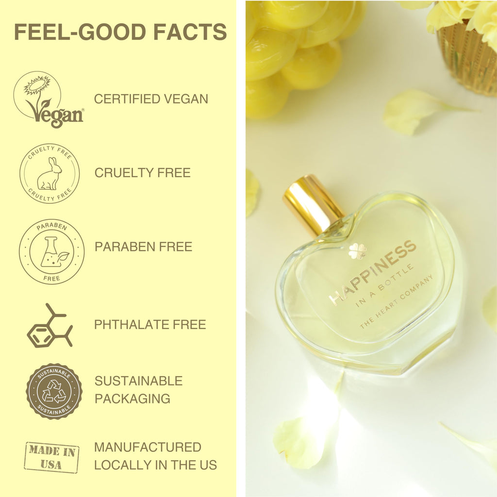 THE HEART COMPANY Happiness in a Bottle | Citrus Perfume for Women | 75ml