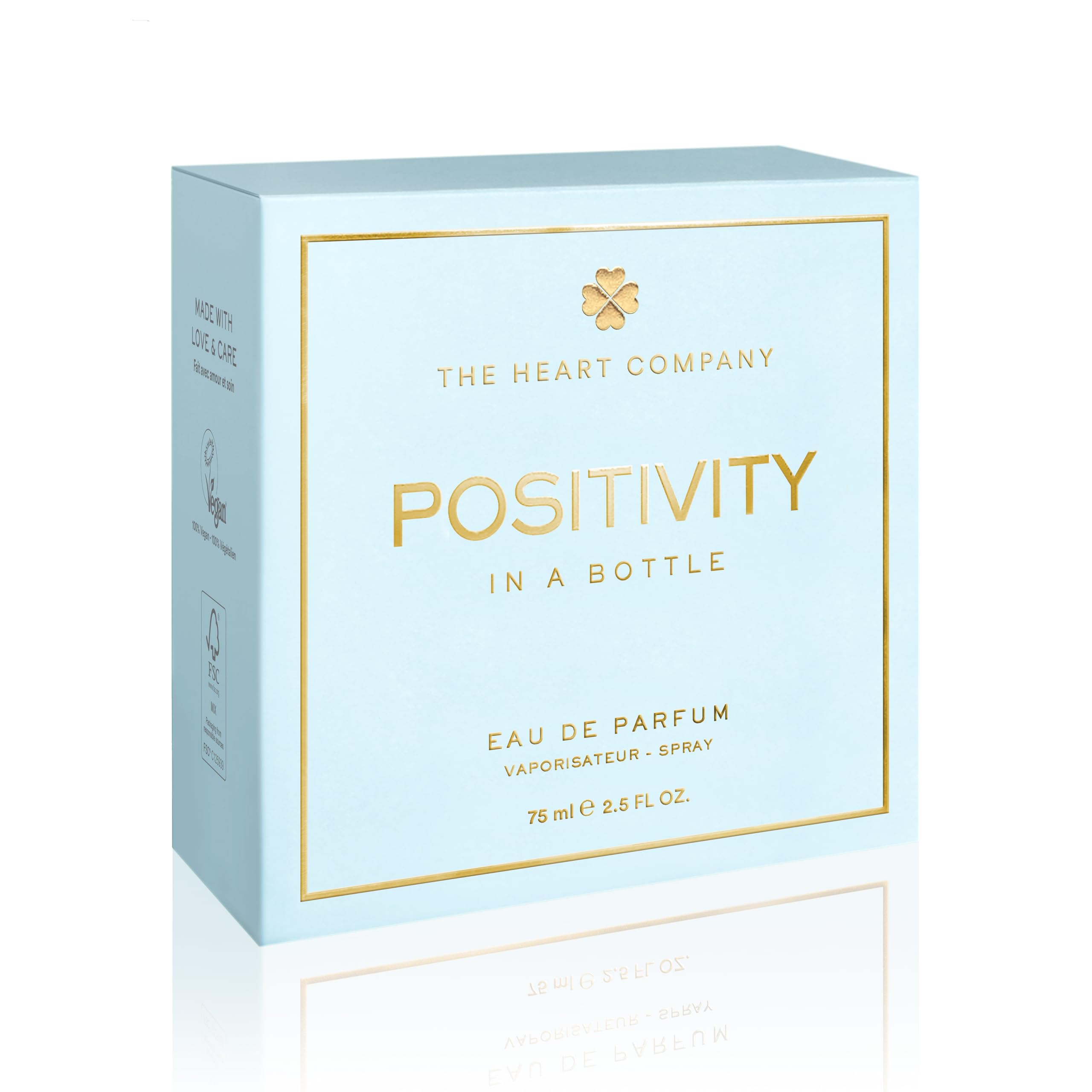 THE HEART COMPANY Positivity in a Bottle – Fresh Women’s Perfume, Vegan Gift, 75ml