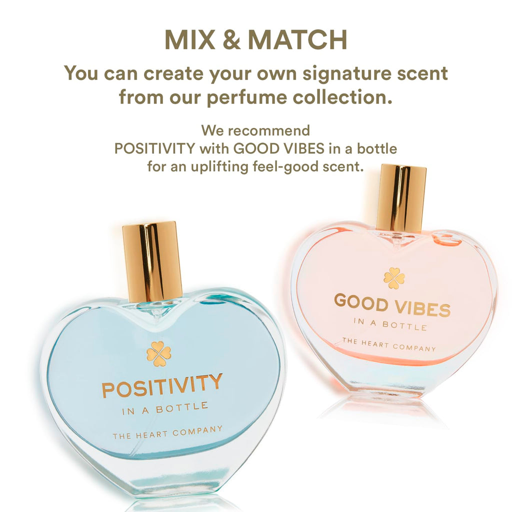 THE HEART COMPANY Positivity in a Bottle – Fresh Women’s Perfume, Vegan Gift, 75ml