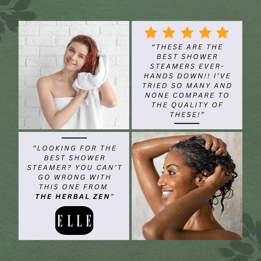The Herbal Zen Aromatherapy Shower Steamers Gift Set — USA Made, 20 Steamer Pack (Cold Kicker + Head Hug)