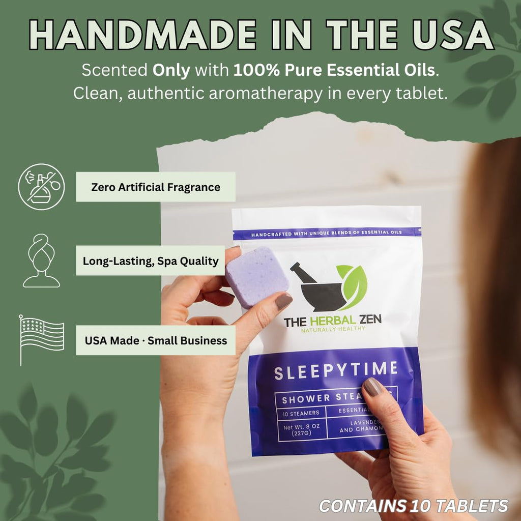 Lavender Shower Steamers Aromatherapy with Essential Oils | The Herbal Zen, Made in USA