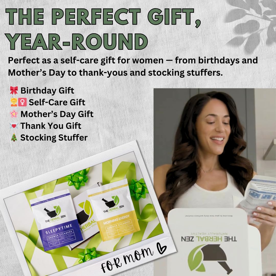The Herbal Zen Aromatherapy Shower Steamer Gift Set – USA Made Day & Night 20-Piece Bundle