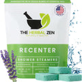 The Herbal Zen Recenter Shower Steamers - Lavender & Eucalyptus Aromatherapy (USA Made, 10 Pack)