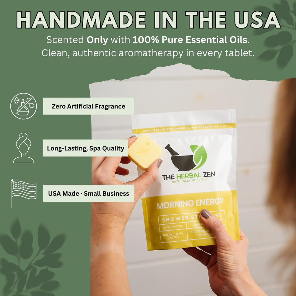 The Herbal Zen Aromatherapy Shower Steamer Gift Set – USA Made Day & Night 20-Piece Bundle
