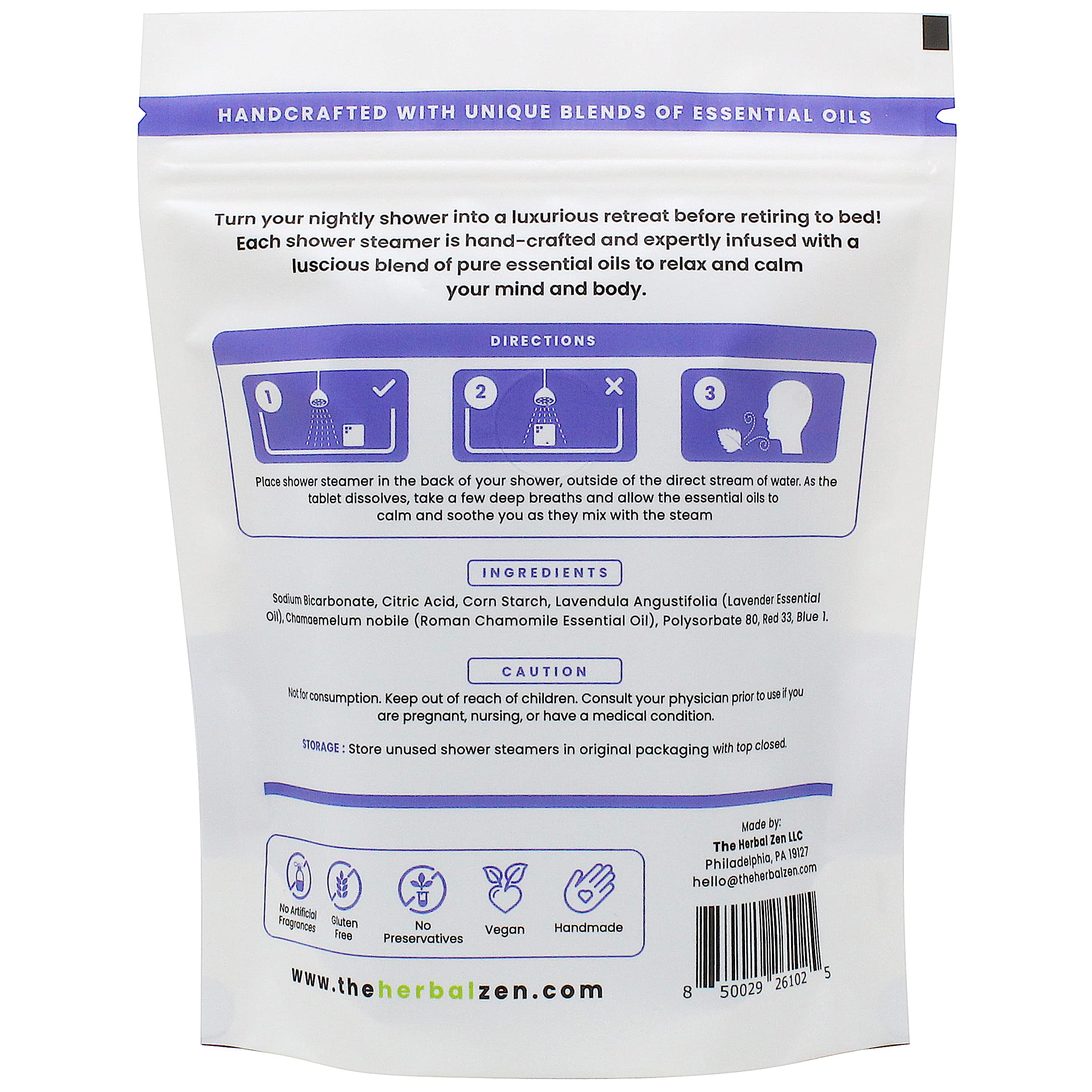 The Herbal Zen Aromatherapy Shower Steamer Gift Set – USA Made Day & Night 20-Piece Bundle