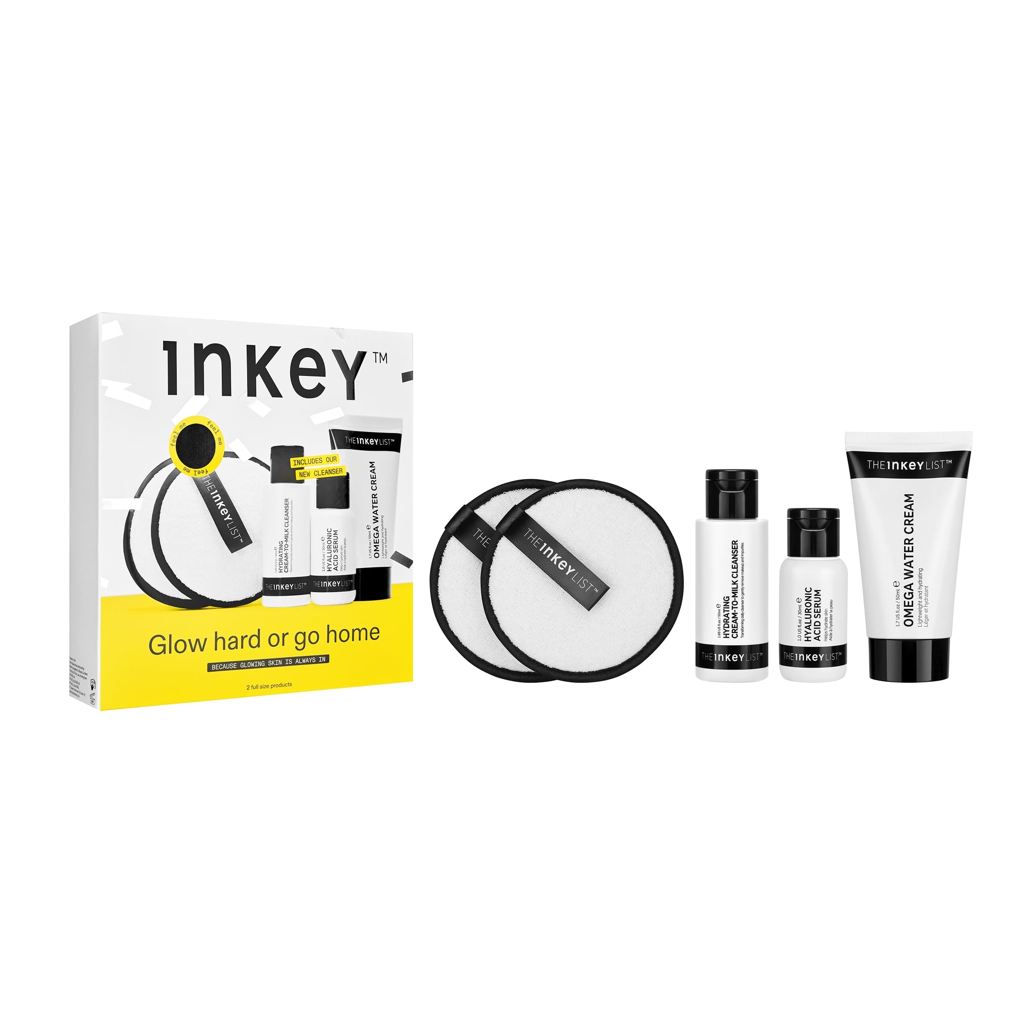 The INKEY List Glow Hard or Go Home Gift Set – Hydration Trio
