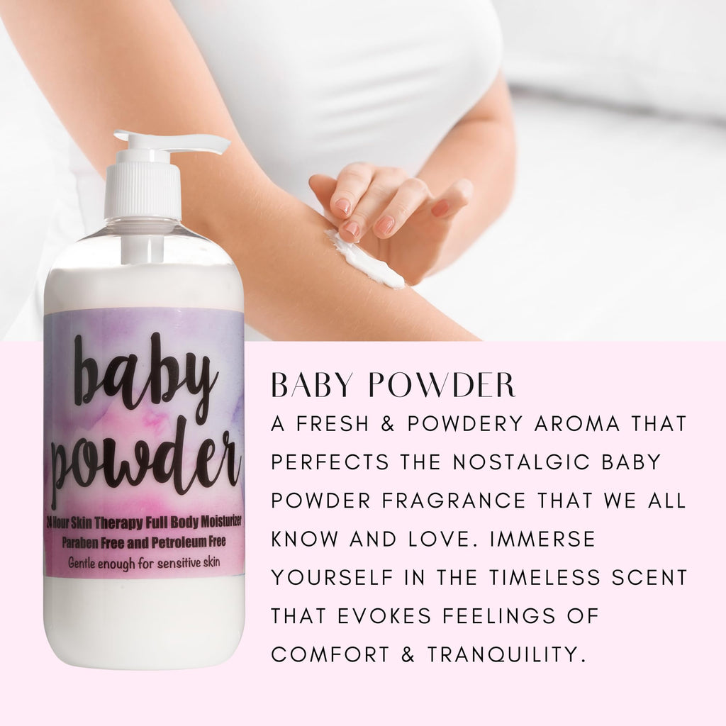 The Lotion Company 24 Hour Skin Therapy Lotion – Baby Powder, 16 oz