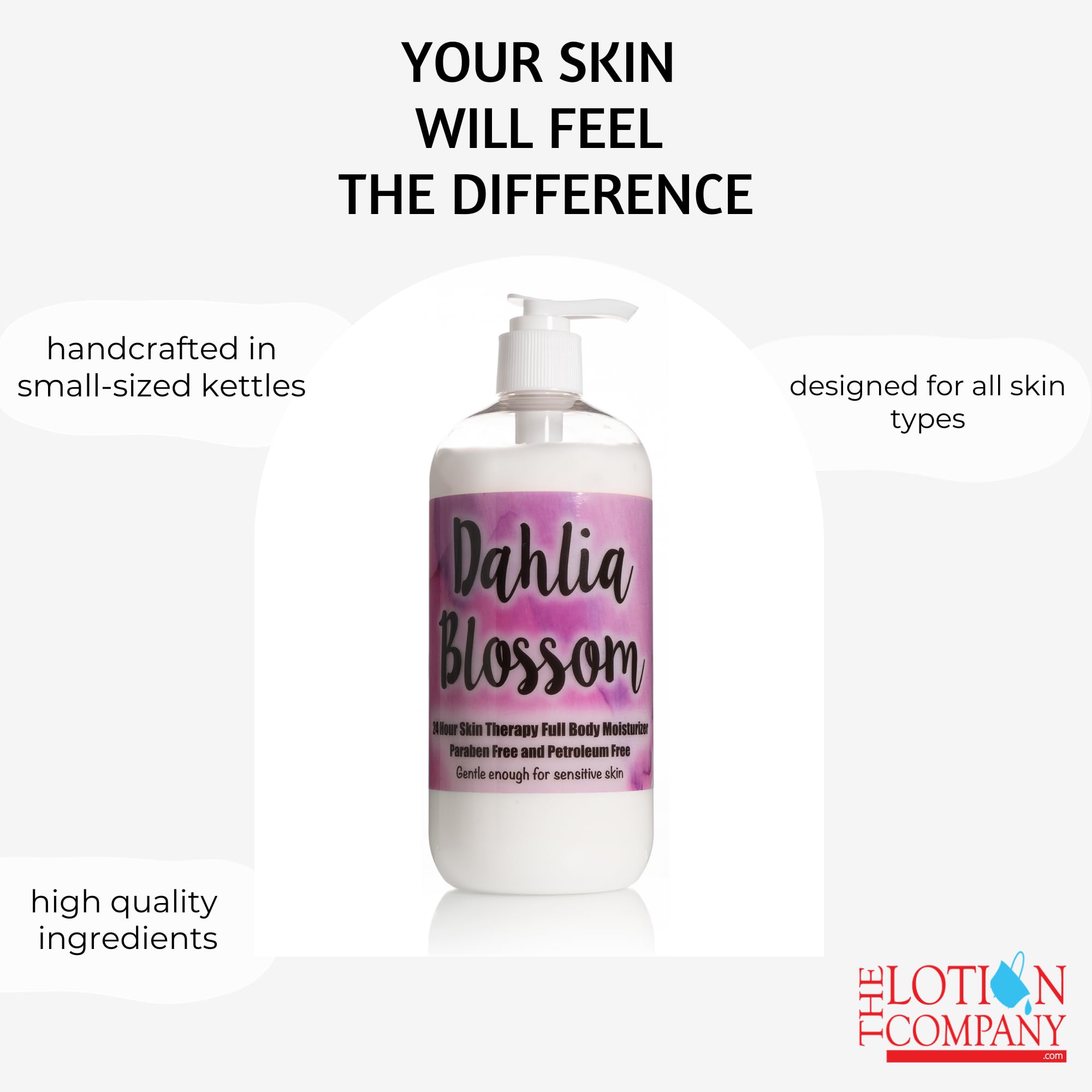 The Lotion Company Dahlia Blossom Lotion - 24 Hour Hydration & Non-Greasy Moisturizer