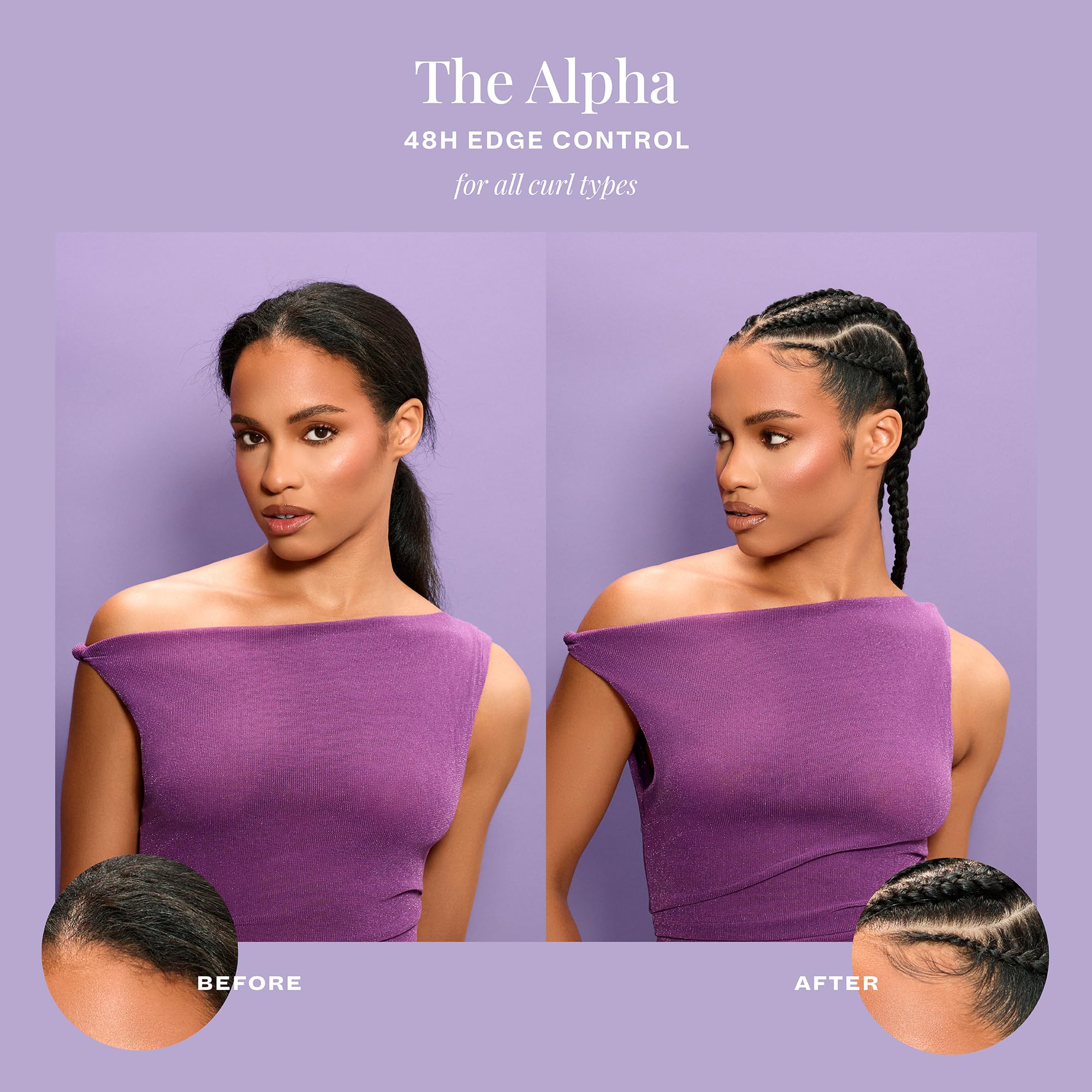 The Mane Choice The Alpha 48H Edge Control – 2 Oz, 48-Hour Hold, Shine & Nourish, Non-Flaking