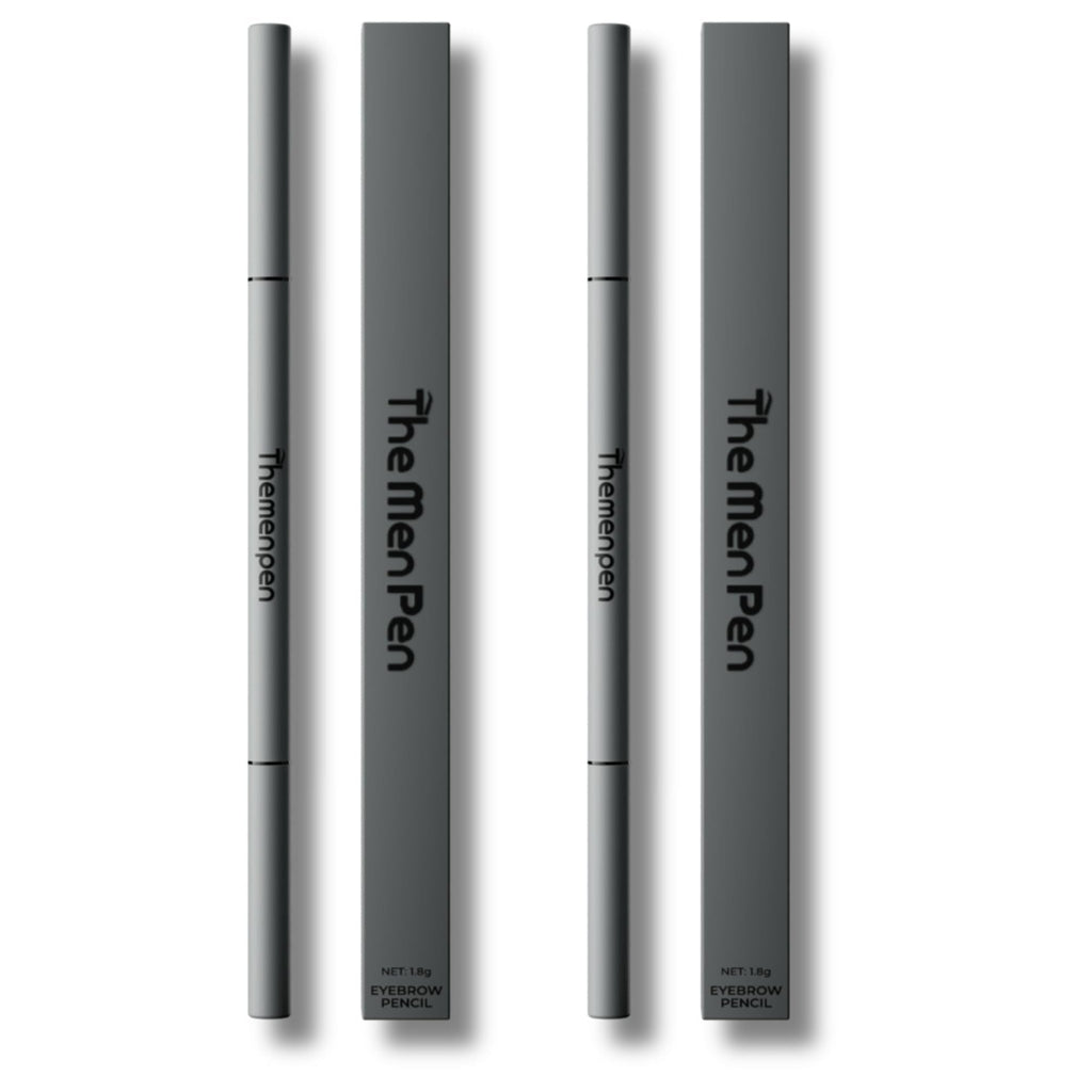 The Men Pen - Waterproof Eyebrow Pen & Beard Filler | Dark Brown (Pack of 2)