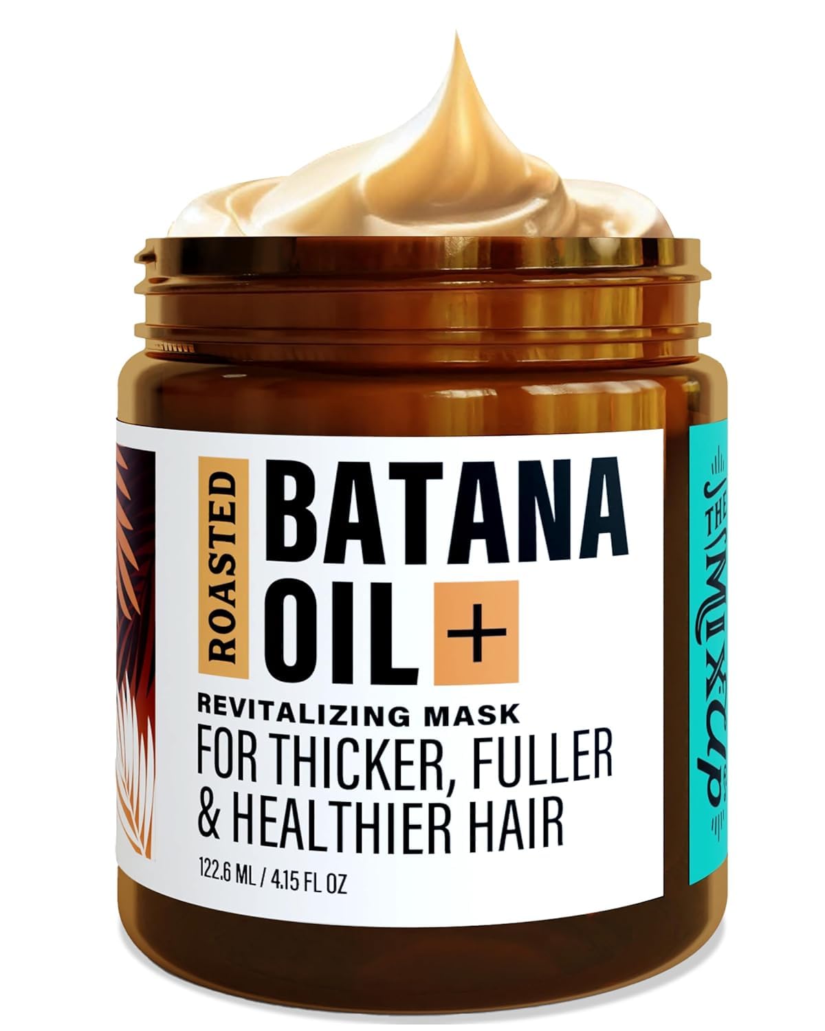 The-Mix-Up Roasted Batana Oil for Hair Growth – Dr Sebi Organic Honduran Batana Hair Mask, Peppermint Mocha Scent, 4oz Jar