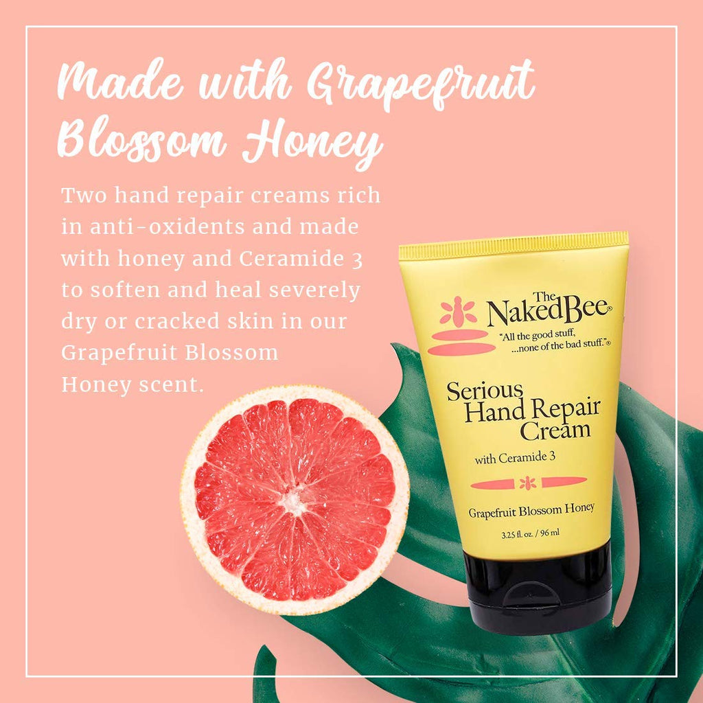 The Naked Bee Grapefruit Blossom Honey Hand Repair Cream with Ceramide 3 – 2 Pack
