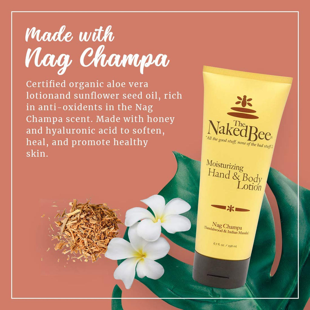 The Naked Bee Nourishing Body Lotion for All Skin Types (6.7 oz) – Nag Champa Sandalwood & Indian Masala