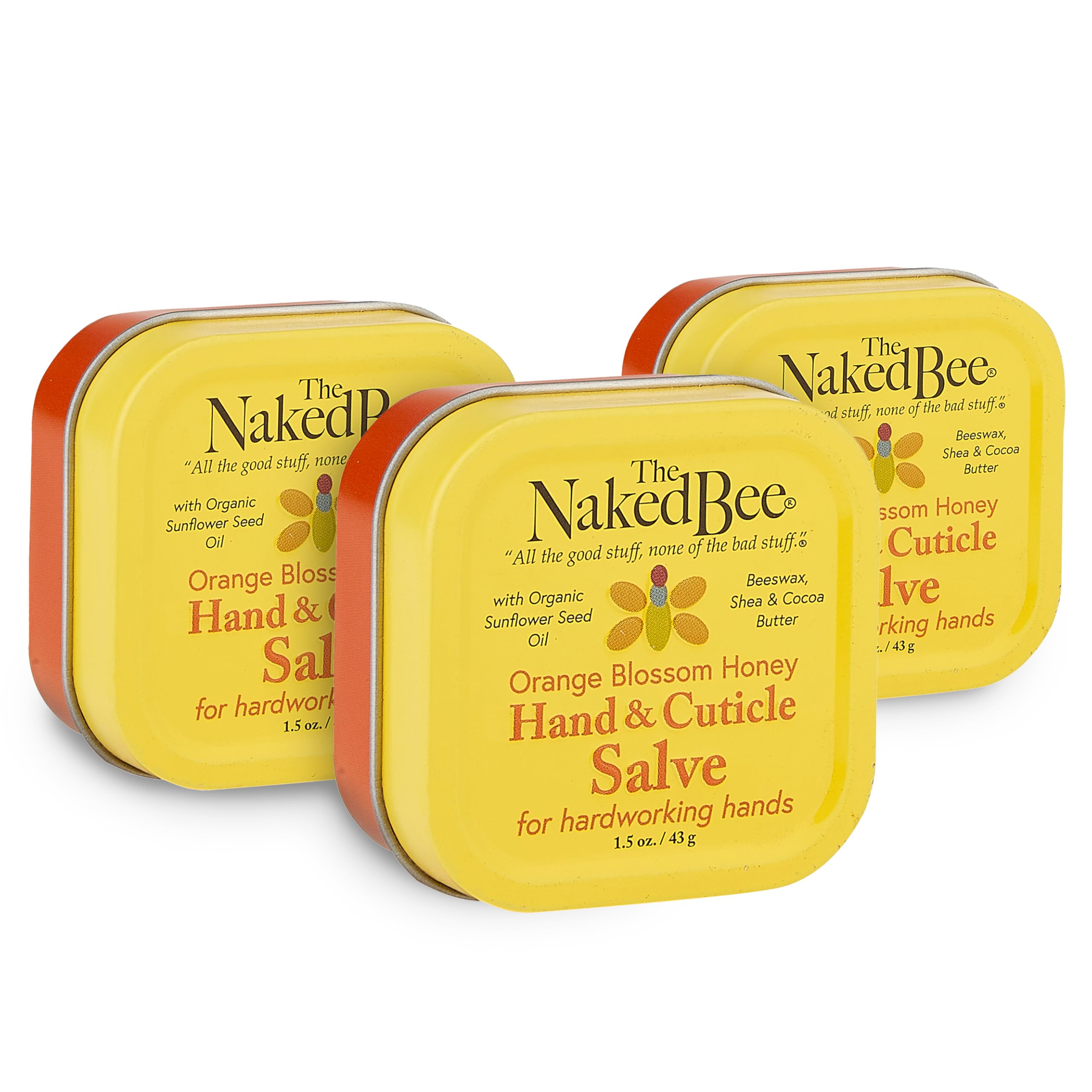 The Naked Bee Orange Blossom Hand Salve - 3 Pack (1.5 oz Each)