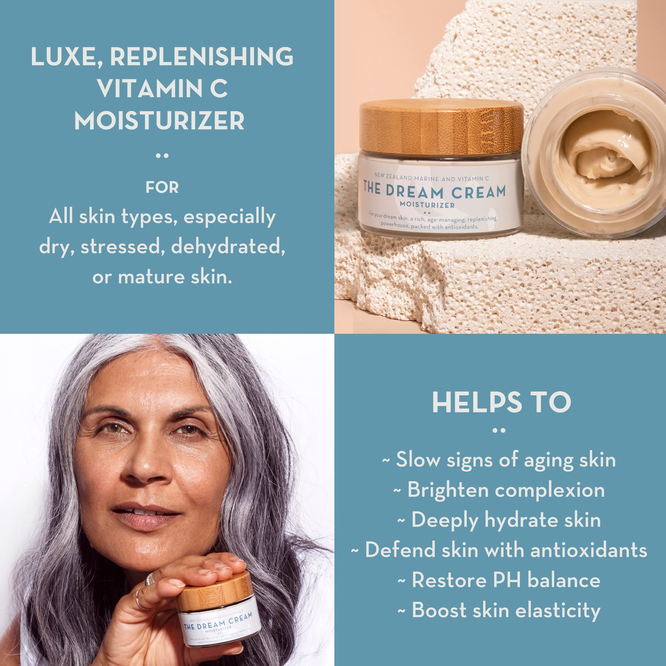 The Organic Skin Co Anti Aging Dream Cream with Vitamin C, Amla Oil & Honeysuckle