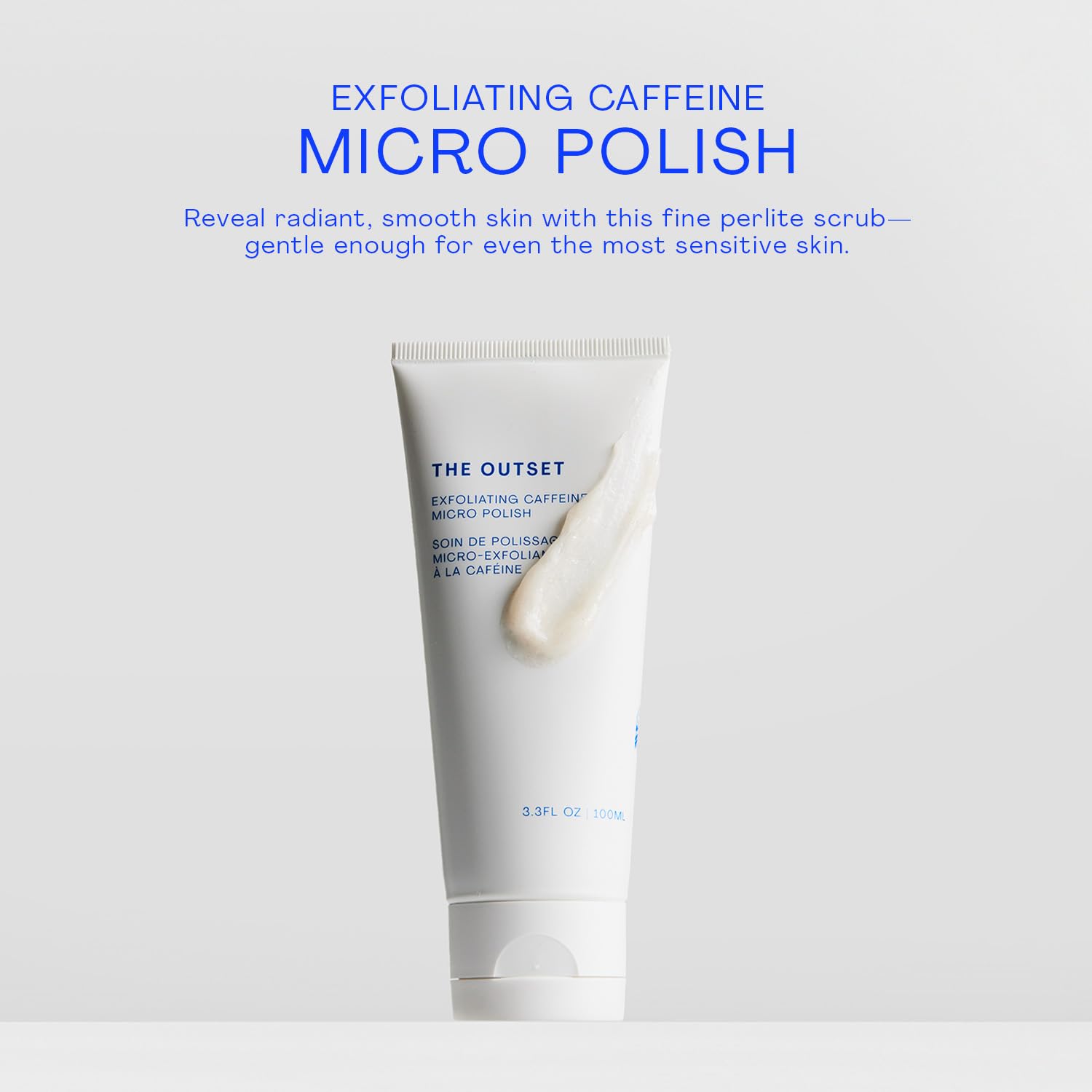 The Outset Exfoliating Caffeine Micro Polish – Brightening, Gentle Daily Scrub (3.3 fl oz)