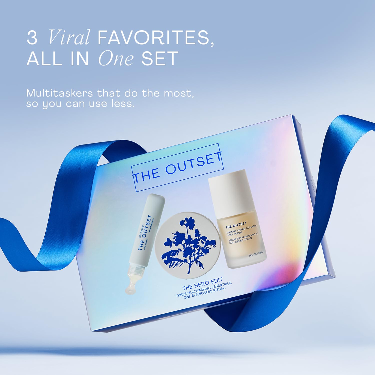 The Outset Hero Edit Skincare Kit – Hydrating Barrier Repair with Prep Serum, Barrier Balm & Lip Oasis