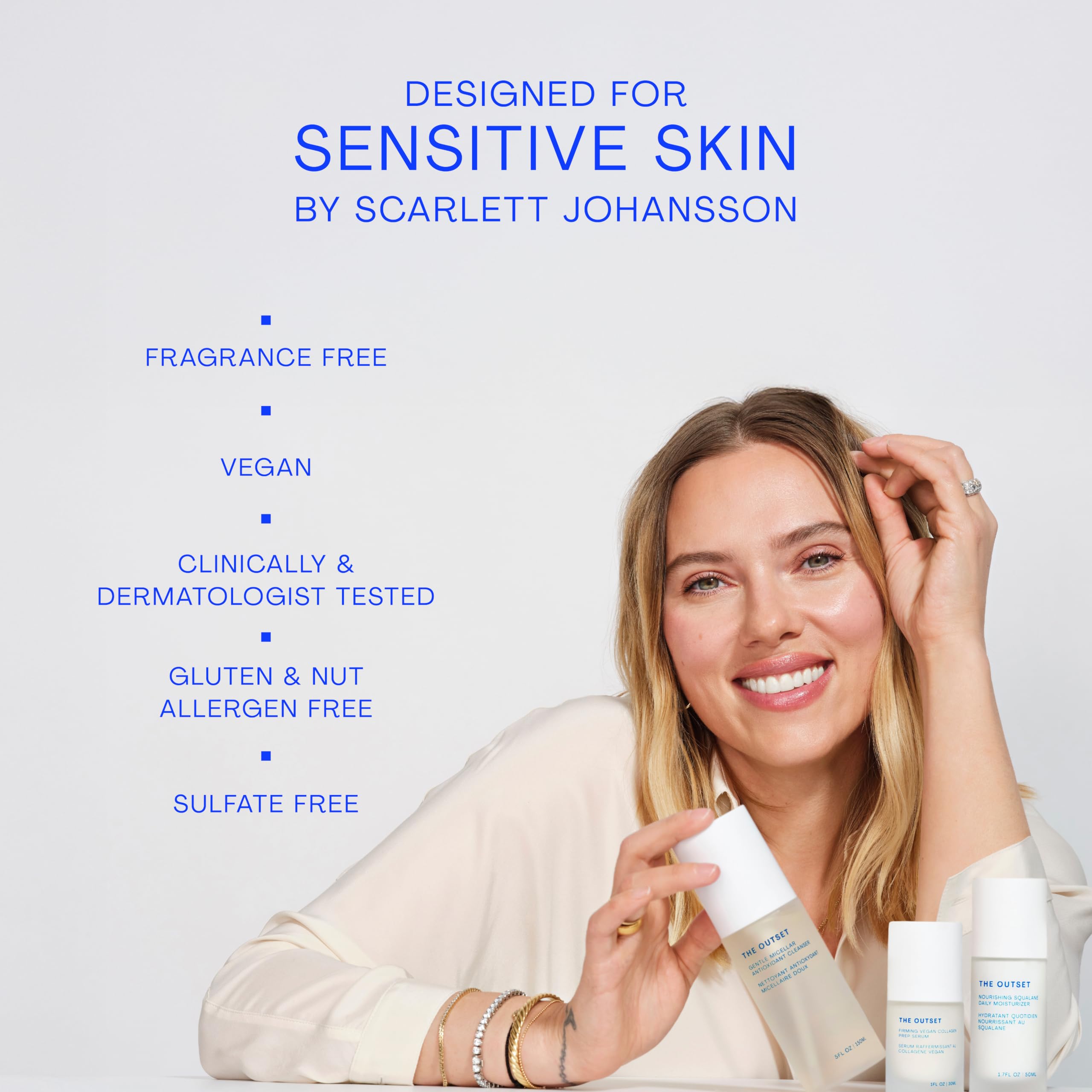 The Outset Squalane Daily Face Moisturizer – Hydrating, Fragrance-Free Vegan Skincare for Sensitive Skin