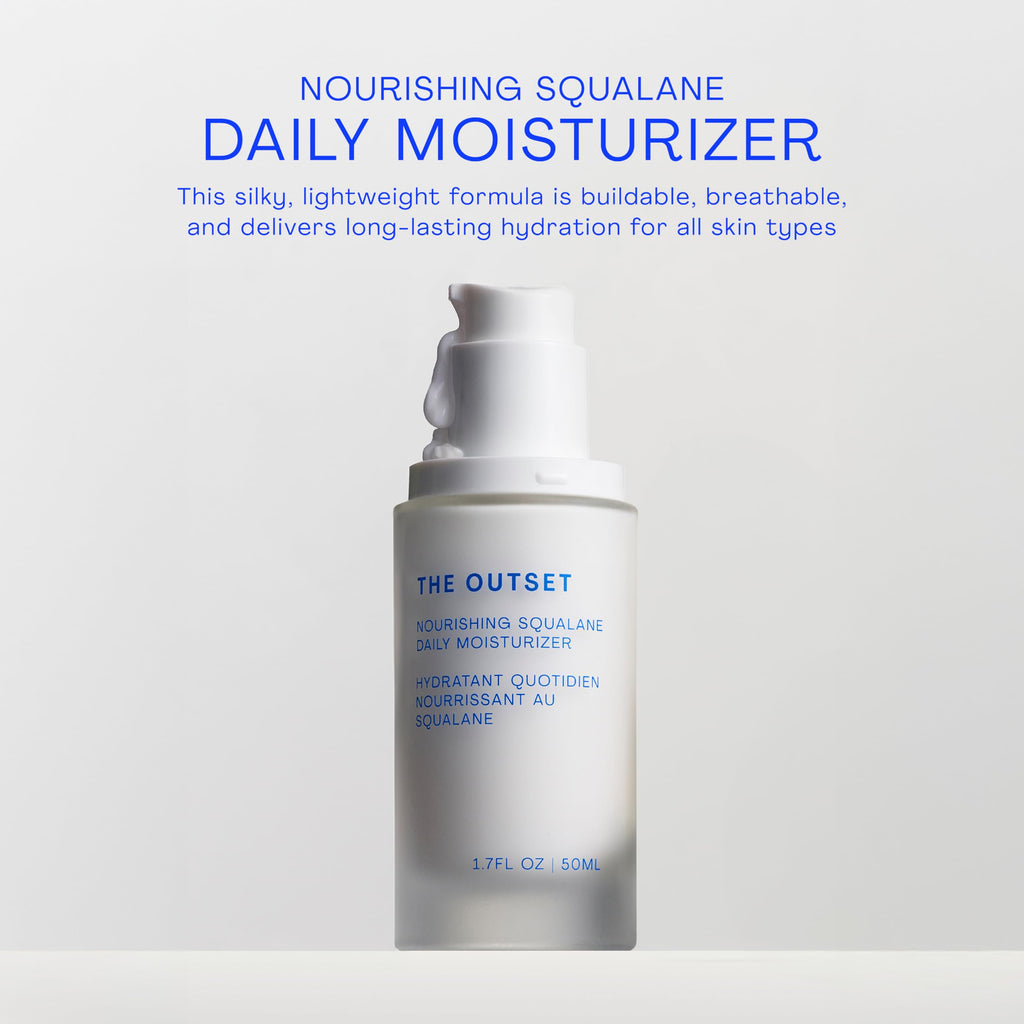 The Outset Squalane Daily Face Moisturizer – Hydrating, Fragrance-Free Vegan Skincare for Sensitive Skin