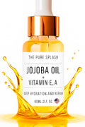 THE PURE SPLASH Jojoba Oil with Vitamins A and E – Deep Hydration & Repair | Lightweight, Non-Greasy Face & Body Oil | Antioxidant-Rich Skincare for Soft, Radiant Skin | 60ml