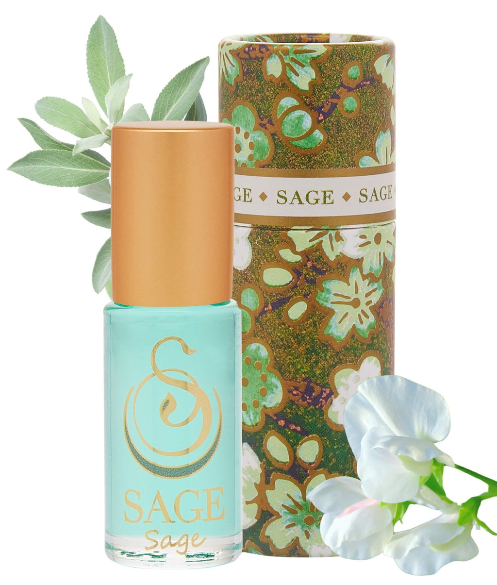 The Sage Lifestyle Sage Roll On – Cucumber & White Sage Perfume, Travel Size