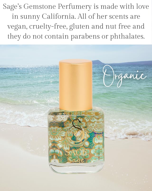 The Sage Lifestyle Sage Roll On – Fresh Cucumber & White Sage Perfume Oil (1/4 oz Travel Size)