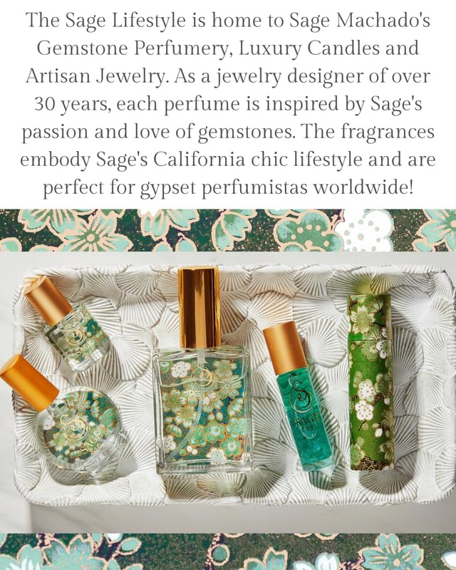 The Sage Lifestyle Sage Roll On – Fresh Cucumber & White Sage Perfume Oil (1/4 oz Travel Size)