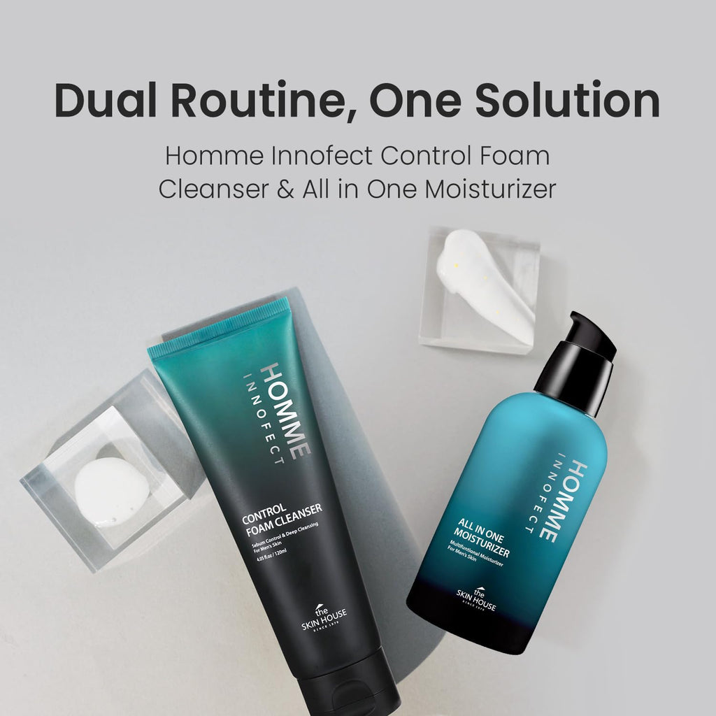 New Year Gift: The Skin House HOMME InnoFect All-in-One Skincare Duo for Men | Foaming Cleanser + 2-in-1 Moisturizer