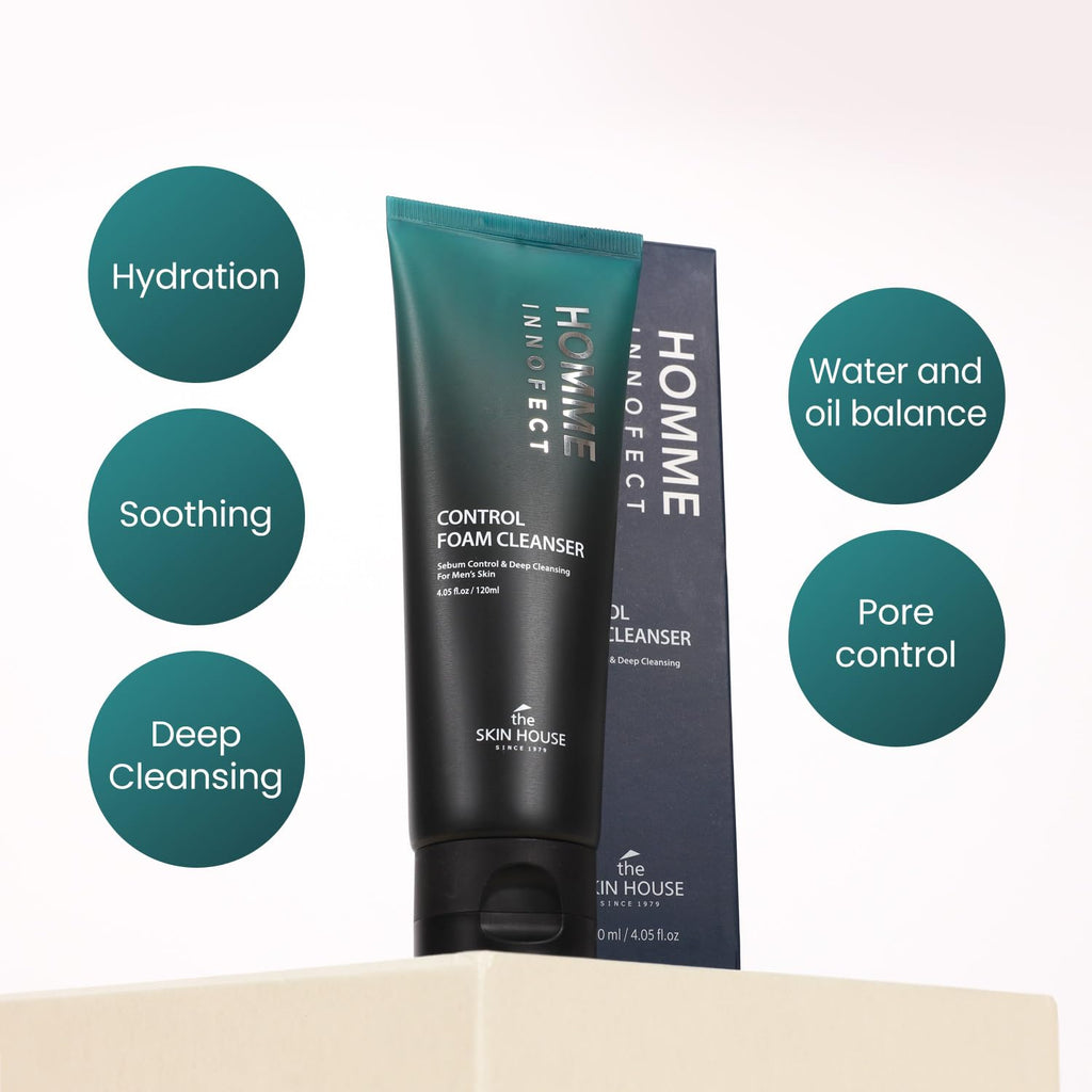 New Year Gift: The Skin House HOMME InnoFect All-in-One Skincare Duo for Men | Foaming Cleanser + 2-in-1 Moisturizer