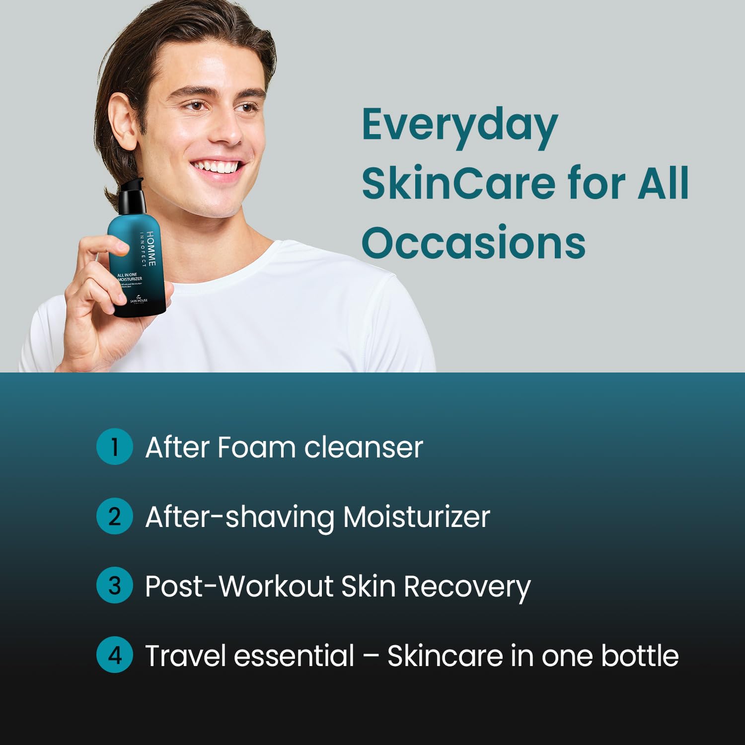 New Year Gift: The Skin House HOMME InnoFect All-in-One Skincare Duo for Men | Foaming Cleanser + 2-in-1 Moisturizer