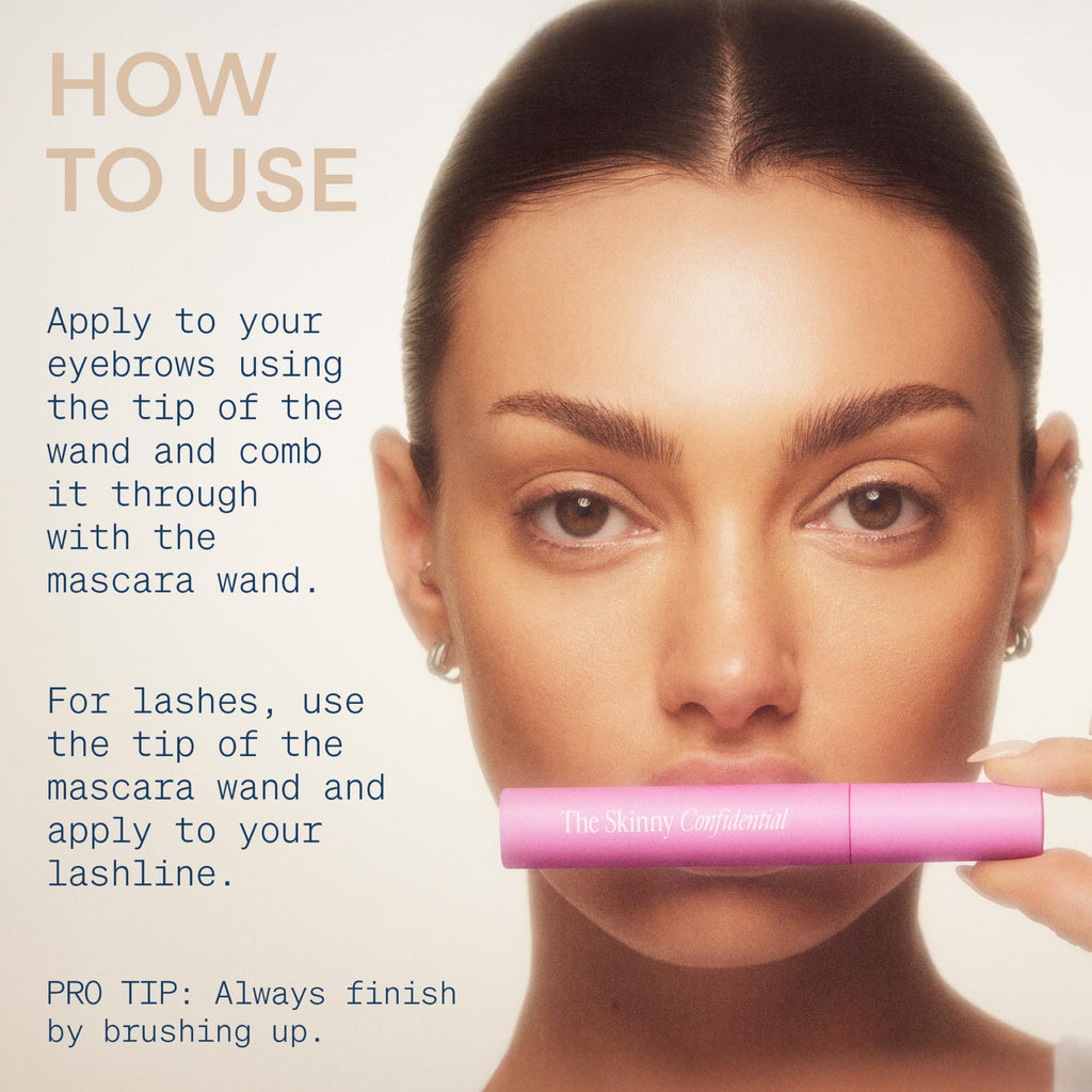 The Skinny Confidential Brow Peptide Serum – Lightweight, All-Day Hold for Brows & Lashes