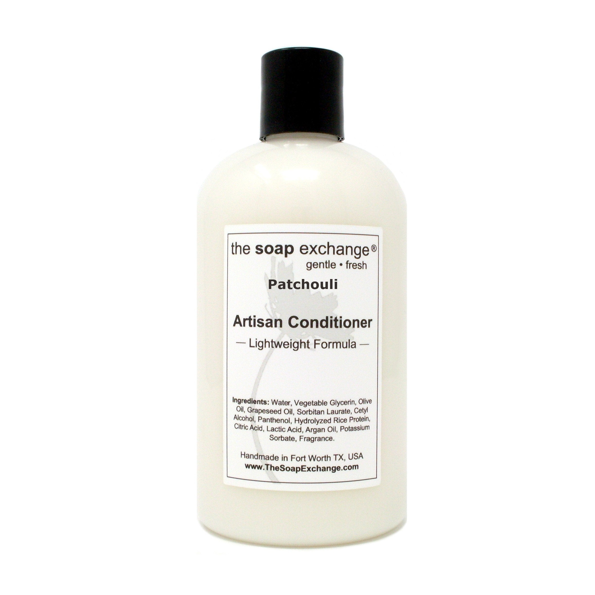 The Soap Exchange Hair Conditioner - Patchouli Scent | Handmade Argan Oil & Rice Protein, 12 oz