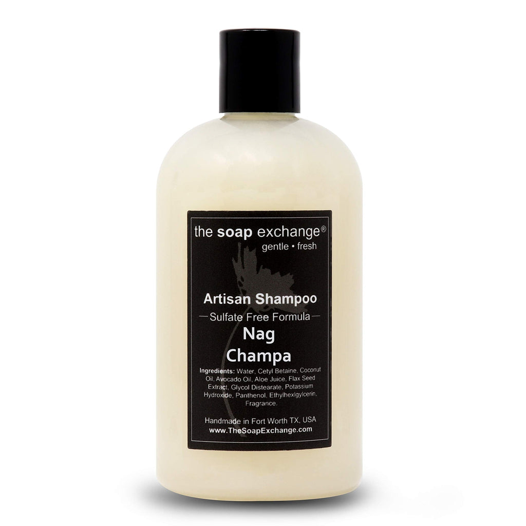 The Soap Exchange Hair Shampoo - Nag Champa Scent | 12 oz, Natural & Gentle