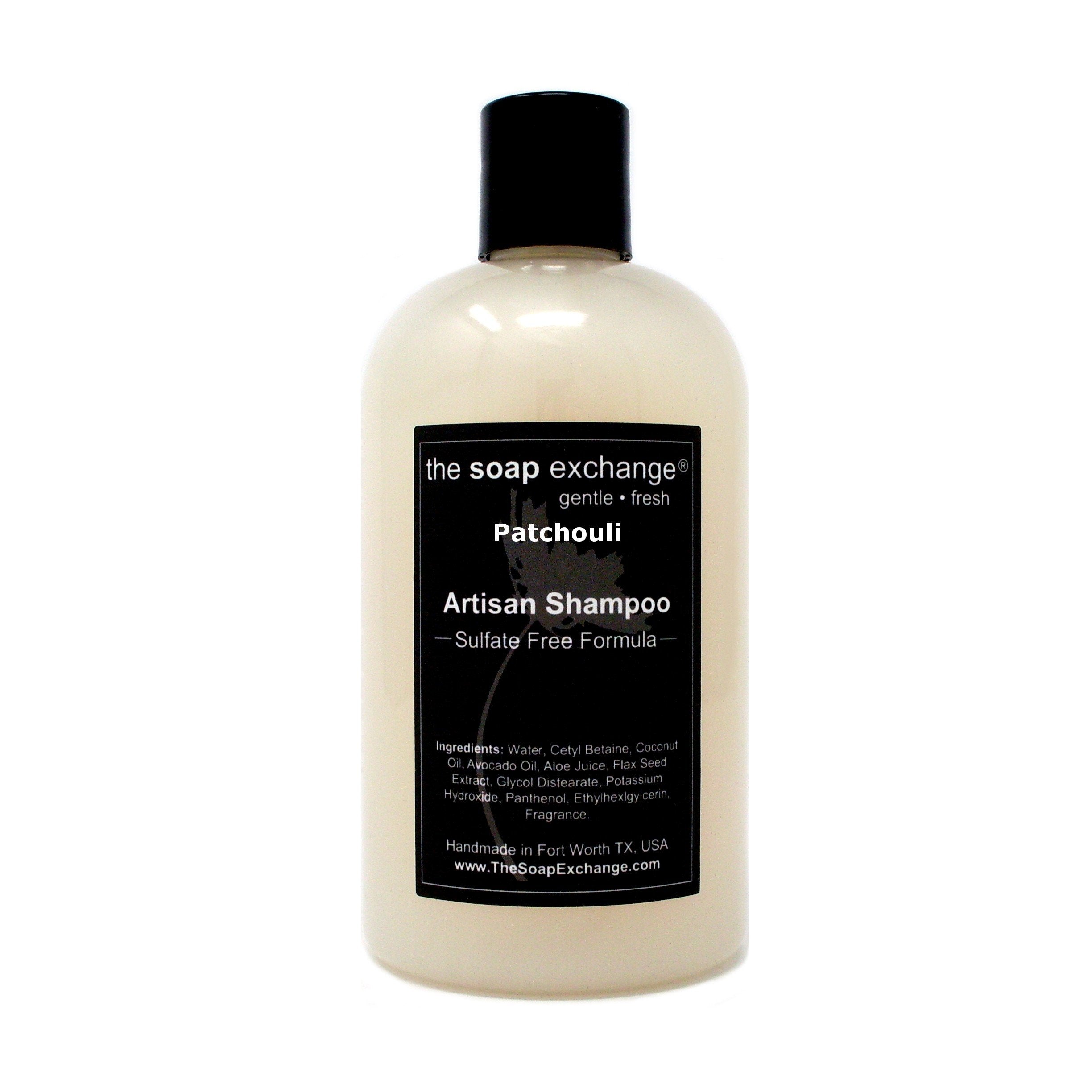 The Soap Exchange Hair Shampoo – Patchouli Scent, Handcrafted in USA 12 oz
