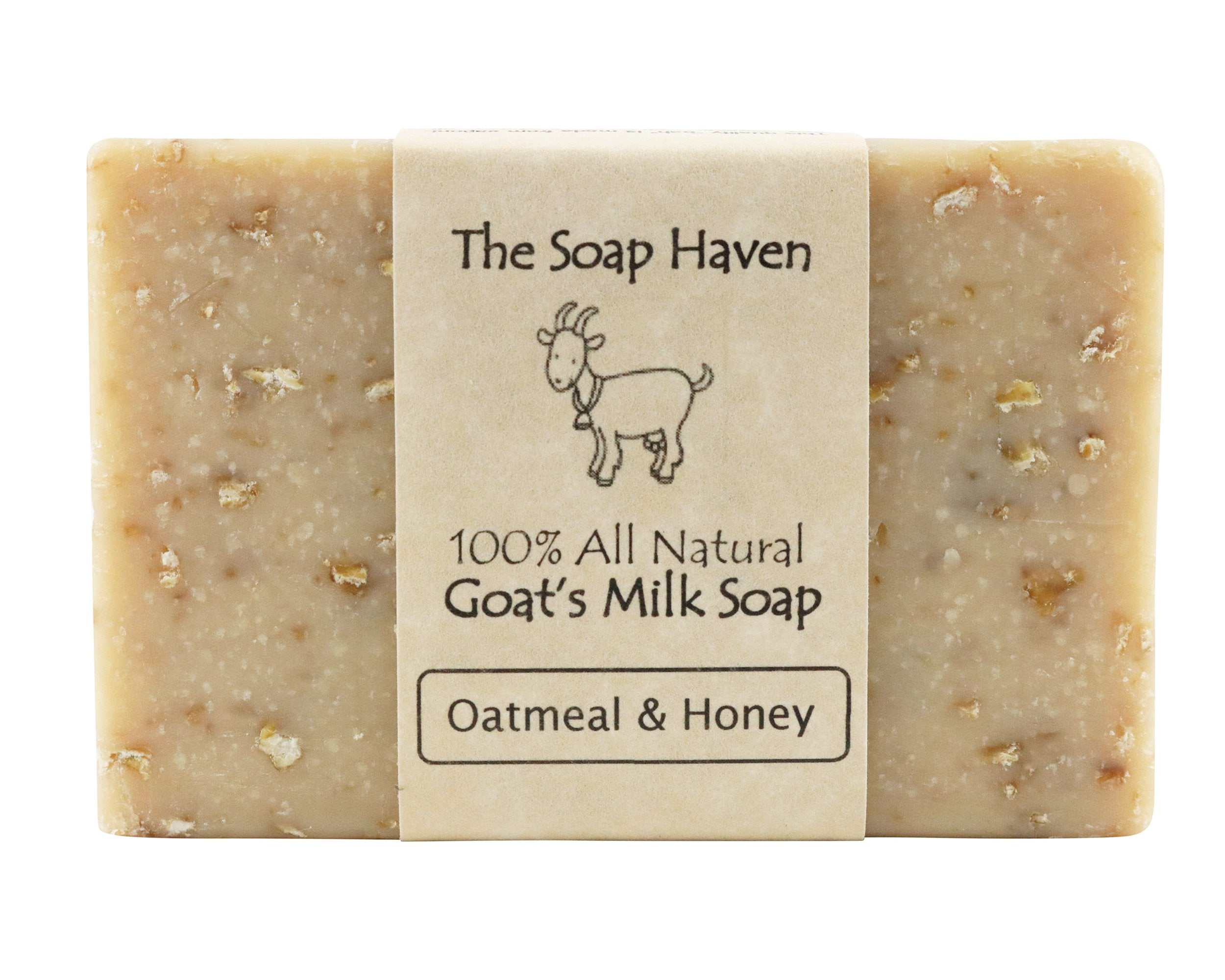 The Soap Haven Oatmeal Honey Goat Milk Soap Bars — Handmade, All Natural, Unscented, SLS & Paraben Free