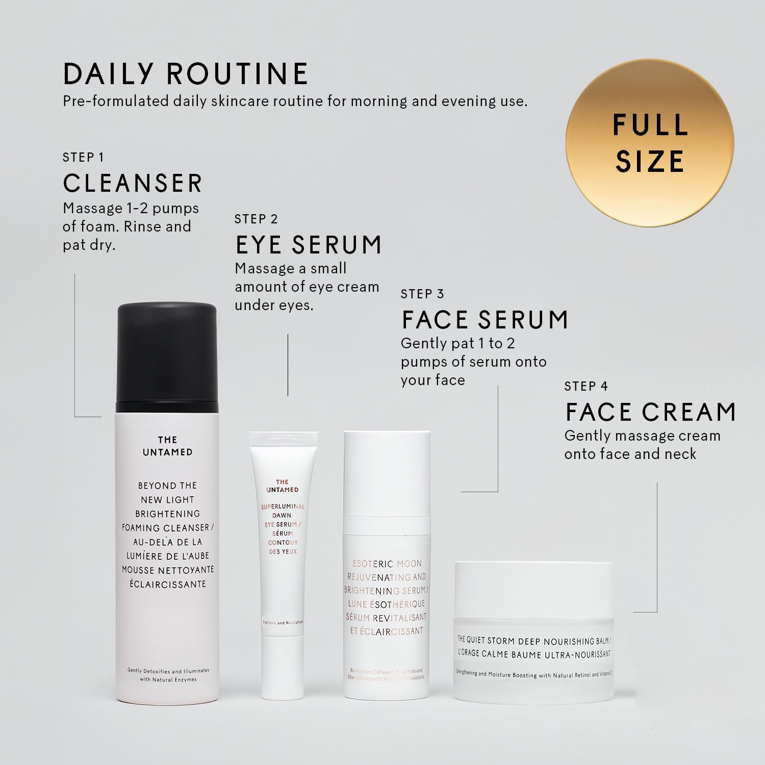 The Untamed Daily Kit – Complete Facial Skincare Set | AM & PM Routine