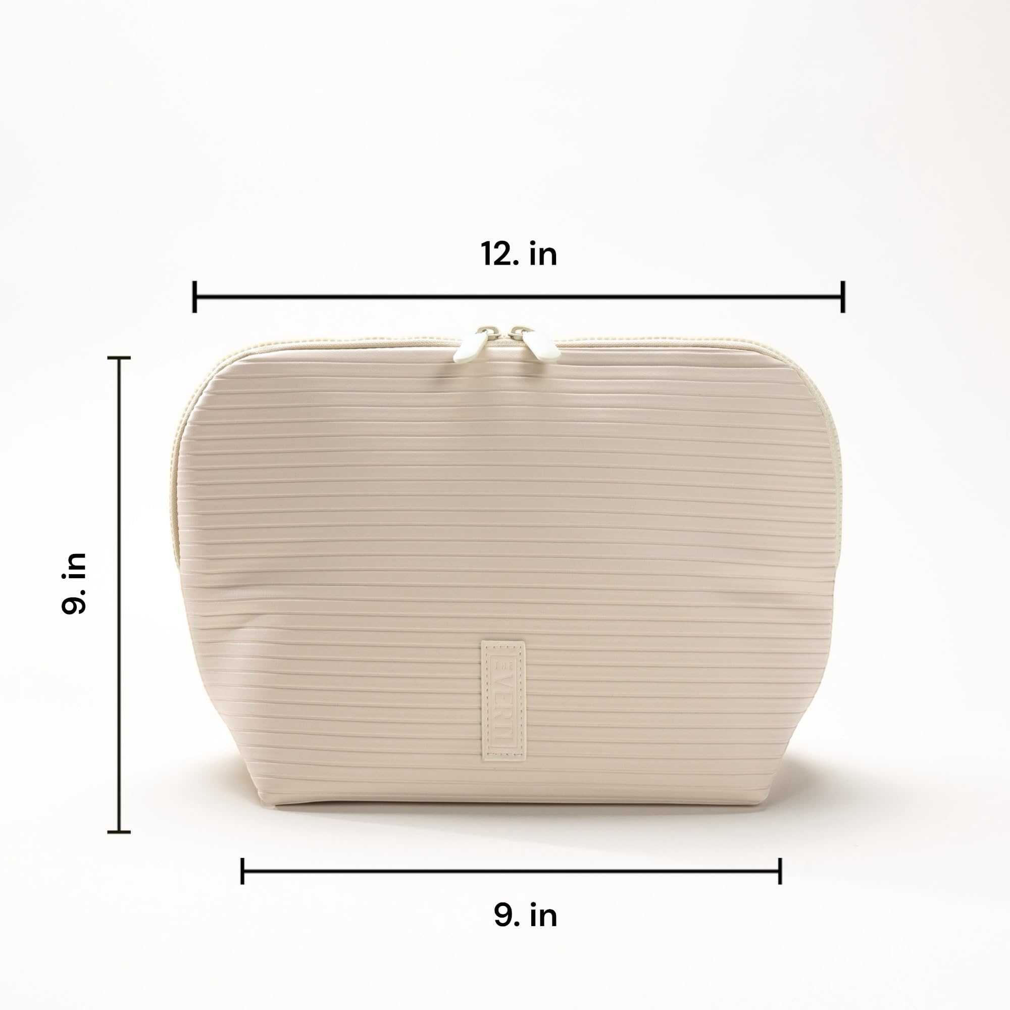 THE VERTI Vertical Waterproof Makeup & Toiletry Bag – 23-Pocket Upright Organizer (Shell)