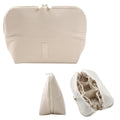 THE VERTI Vertical Waterproof Makeup & Toiletry Bag – 23-Pocket Upright Organizer (Shell)