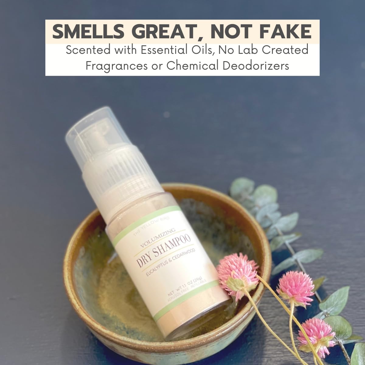 Yellow Bird Dry Shampoo Powder – Natural & Organic, Non-Aerosol, Vegan for All Hair Colors