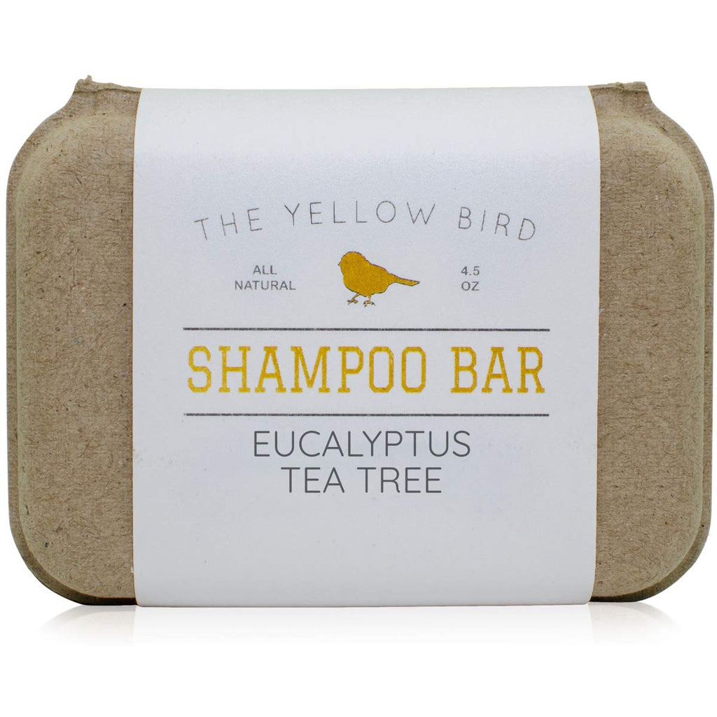 The Yellow Bird Eucalyptus Tea Tree Shampoo Bar — All Natural, Sulfate-Free, Vegan, Zero-Waste
