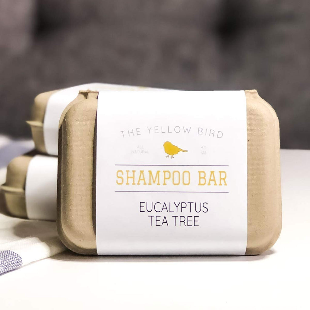 The Yellow Bird Eucalyptus Tea Tree Shampoo Bar — All Natural, Sulfate-Free, Vegan, Zero-Waste